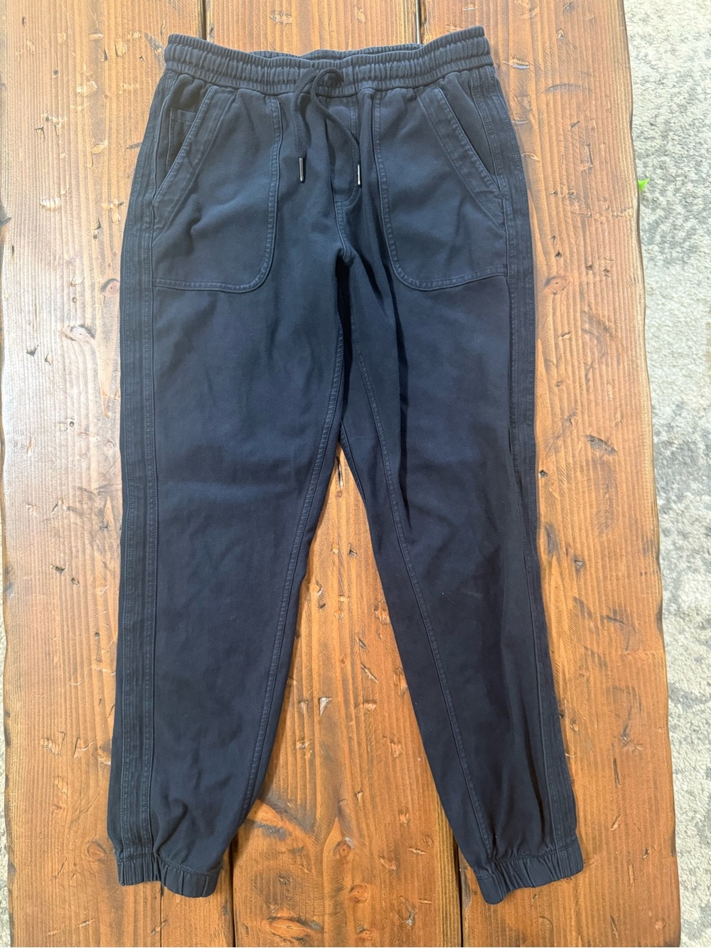 Womens Black Drawstring Jogger Pants